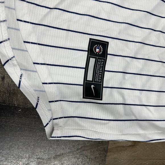 Nike New York Yankees Derek Jeter Pinstripe Home Jersey Men's Size Medium White - Picture 10 of 10